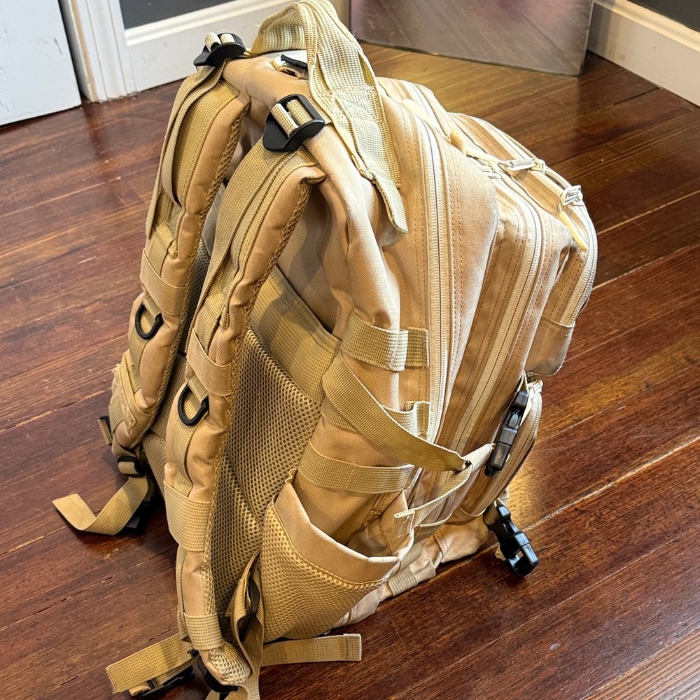 MOLLE Tactical Backpack in Tan - Picture 4 of 5